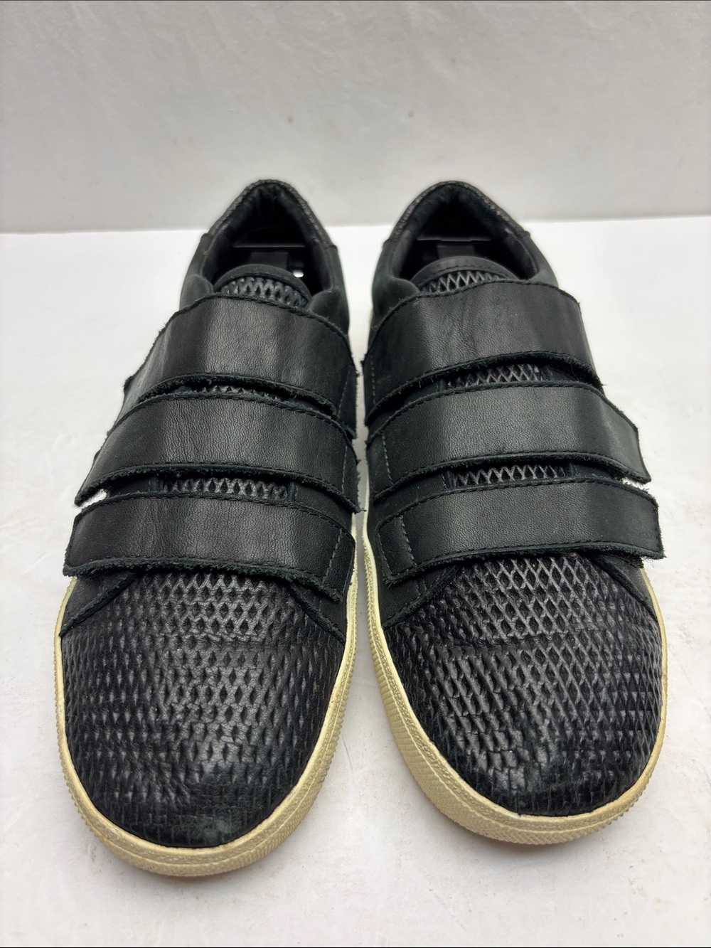 Mercer edit Black Leather Slip-On Shoe, SZ 7 M, box 70
